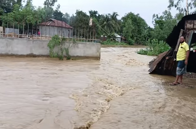 শেরপুরে বন্যার শঙ্কা, নদীর পানি বিপৎসীমার ১০৬ সেন্টিমিটার ওপরে